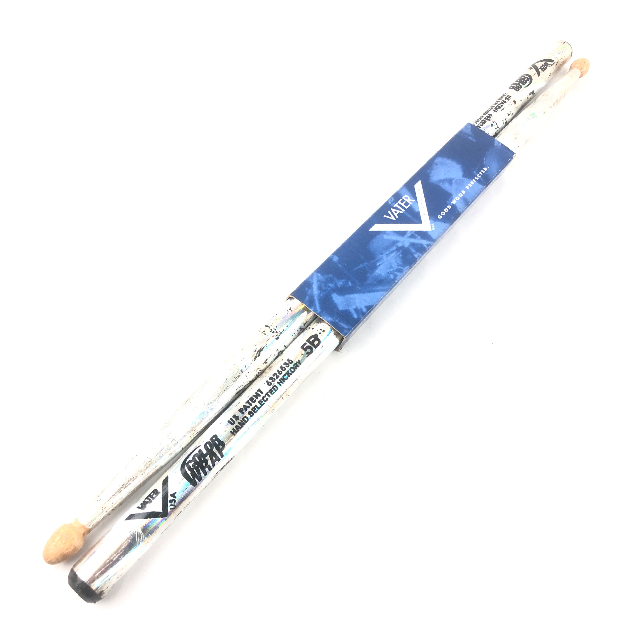 Vater VC5B-SL Sparkle Colors Wrap 5B Drumsticks (Silver)